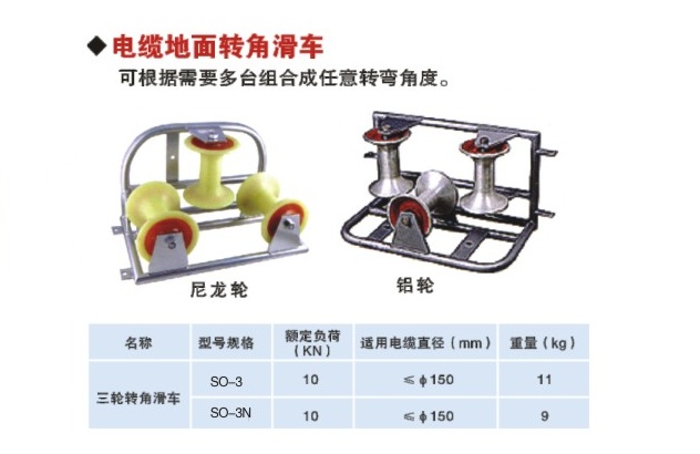 電纜地面轉(zhuǎn)角滑車